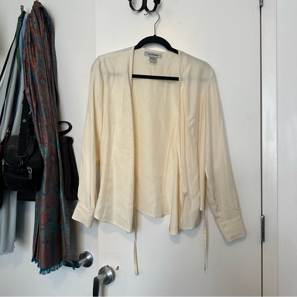 Alfani Silk Wrap Top